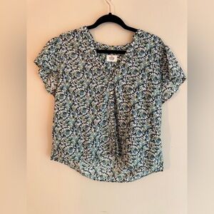 Marine Layer Esme Flutter Sleeve Top - Ditsy Floral Print - XL - LIKE NEW!